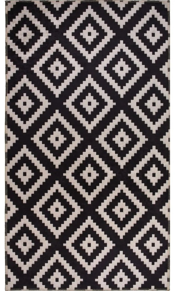 Fekete mosható szőnyeg 230x160 cm - Vitaus