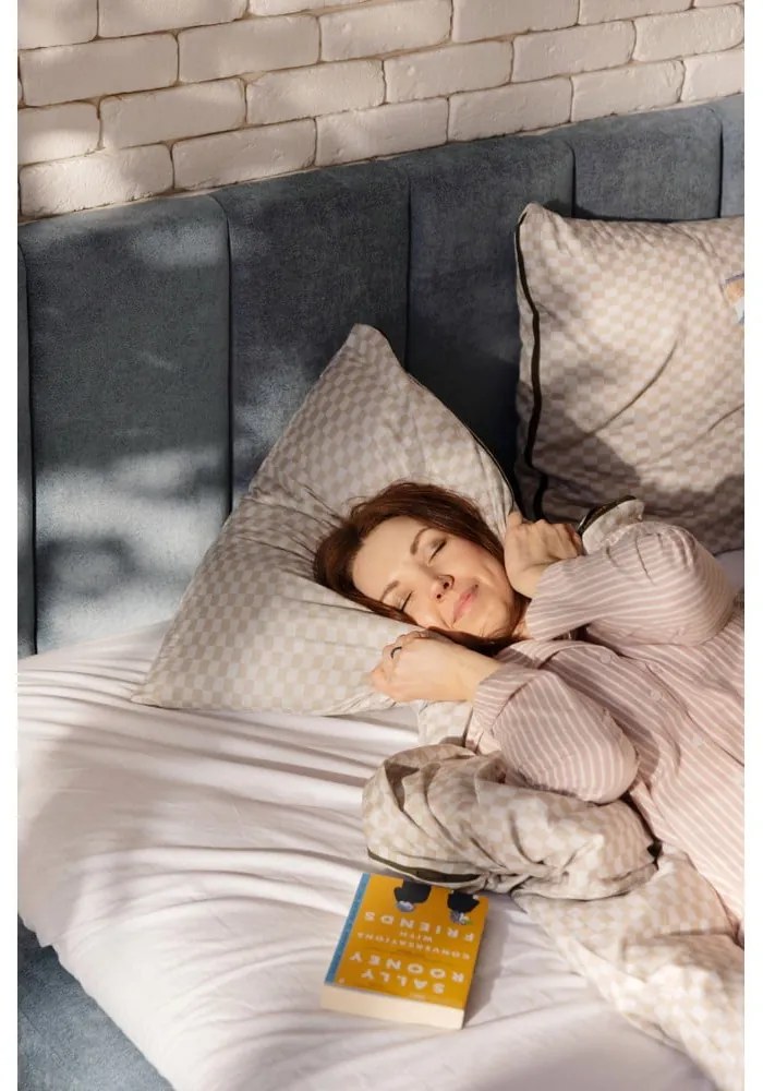 Kék ágyneműtartós boxspring ágy 180x200 cm Elva Bold Line – Bonami Selection