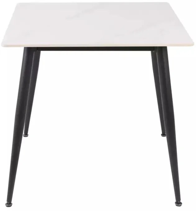Étkezőasztal RION 80x80 cm kerámia asztallappal, fehér márvány