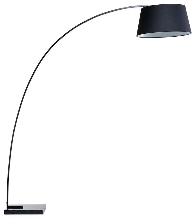 Ívelt fekete fém állólámpa 188 cm BENUE Beliani