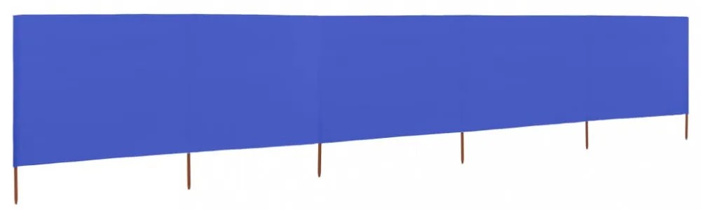 azúrkék 5 paneles szövet szélfogó 600 x 160 cm