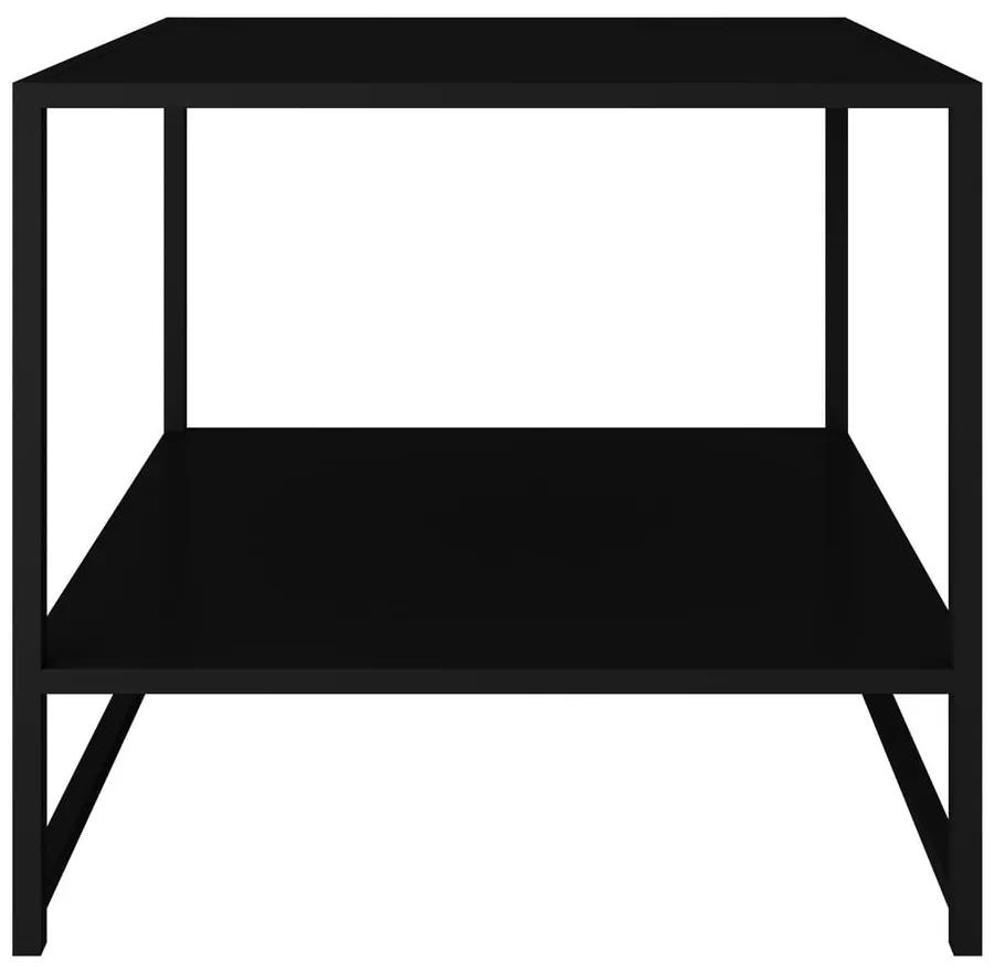 Lite fekete fém tárolóasztal, 50 x 50 cm - Canett