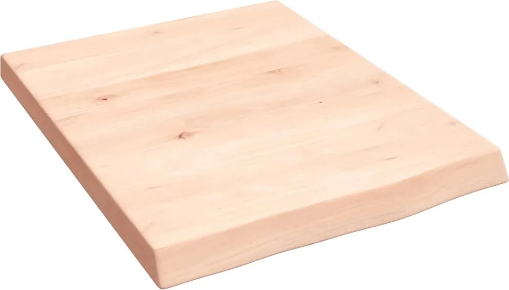 vidaXL kezeletlen tömör tölgyfa fali polc 40x50x(2-4) cm