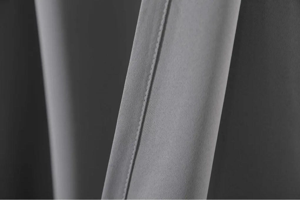 OXFORD világosszürke függöny 140x270 cm Felfüggesztés: Hullámos sínszalag