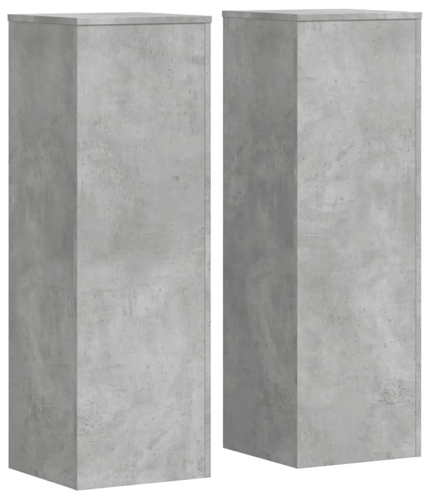 2 db betonszürke szerelt fa növénytartó állvány 33x33x100 cm