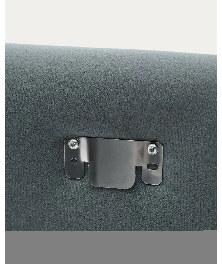 Szürkésbarna kárpitozott franciaágy 160x200 cm Jaira – Kave Home