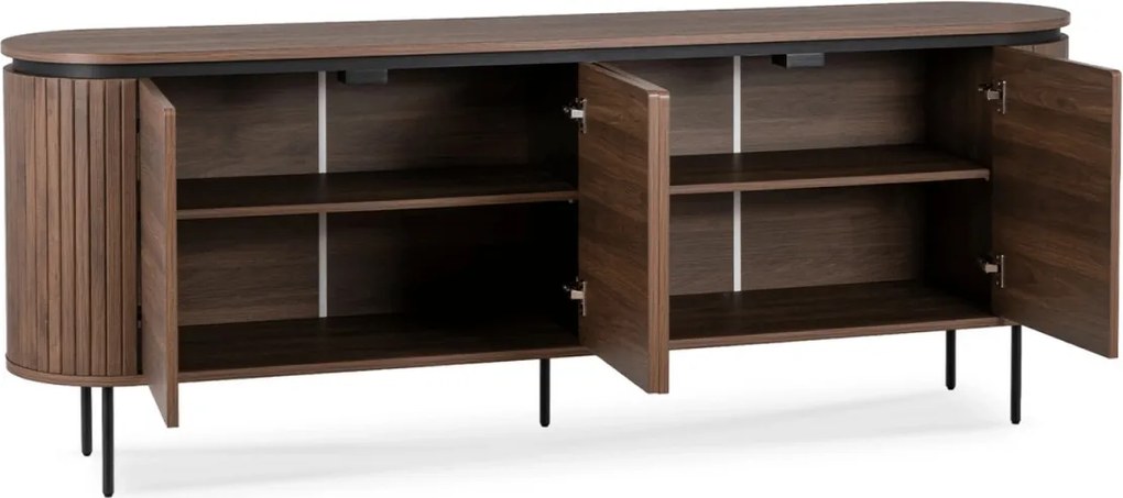 Komoda BECK 200 cm Czterodrzwiowa Orzech