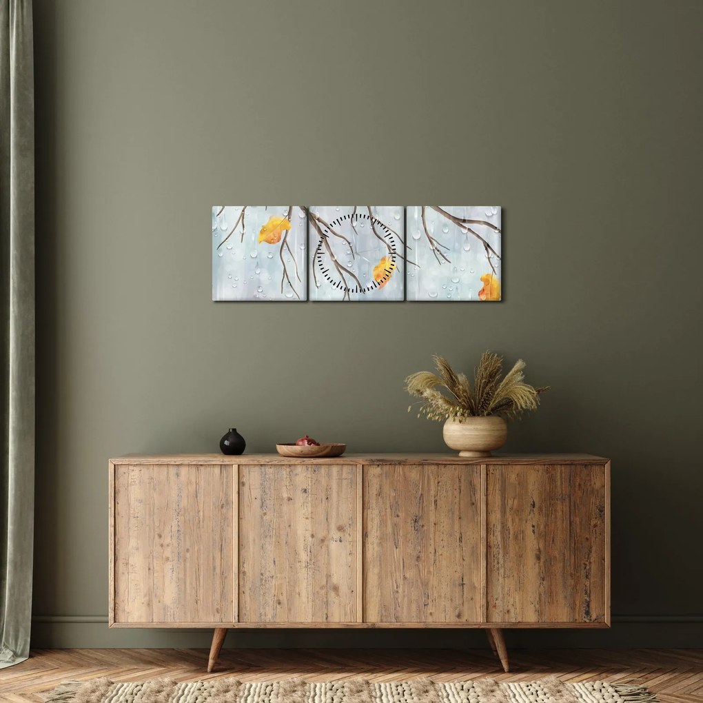 Kép - Esős ősz (órával) (90x30 cm)
