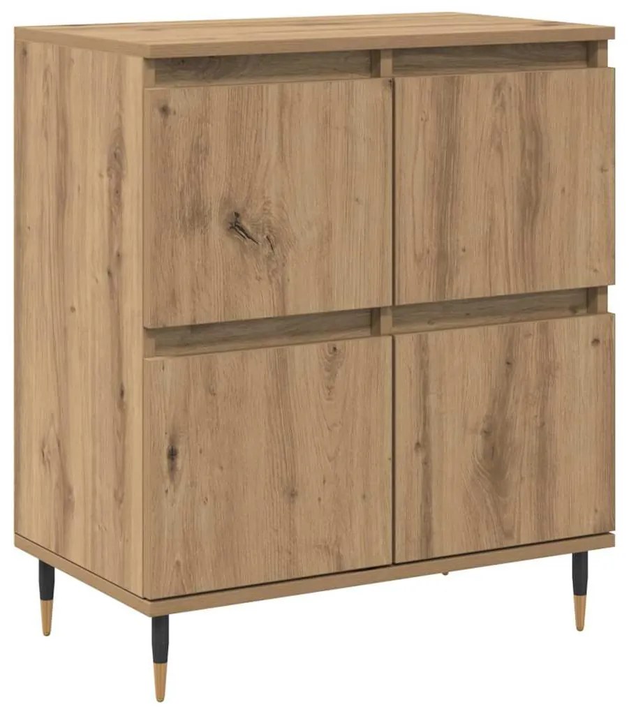 Oldalszekrények 3 pcs kézműves tölgy 180 x 35 x 70 cm Faanyag