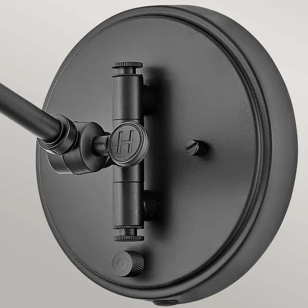 Hinkley HK-ARTI-1W-BK-BR - Fali spotlámpa ARTI 1xE27/60W/230V fekete