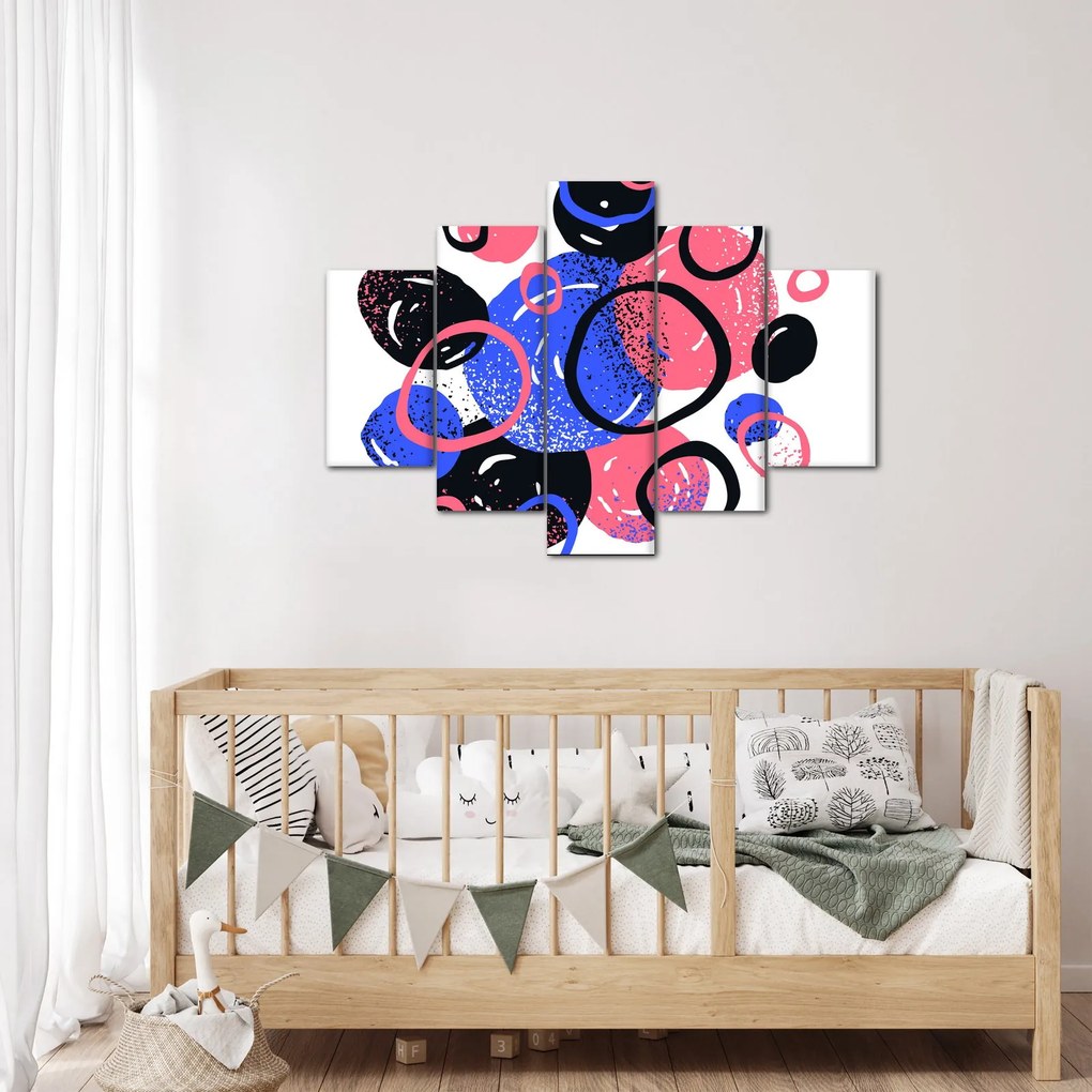 Kép - Motívum élénk színű körökkel (150x105 cm)