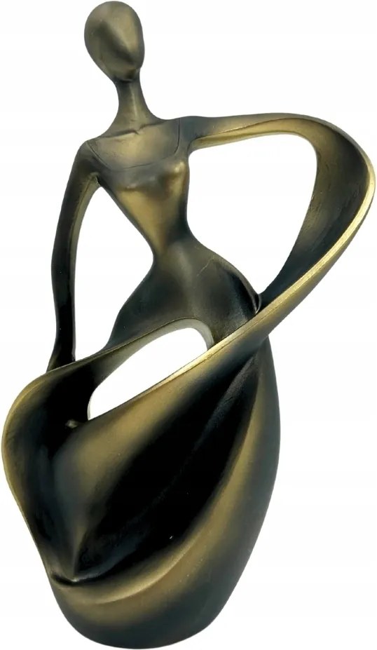 Táncosnő figura 24 cm Arany Modern Absztrakt Dekoráció Ajándék