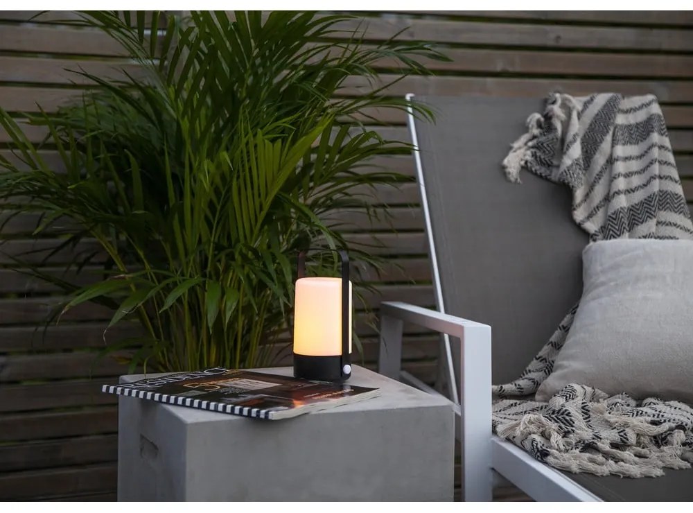 Flame fekete-bézs LED lámpás, magasság 40 cm - Star Trading