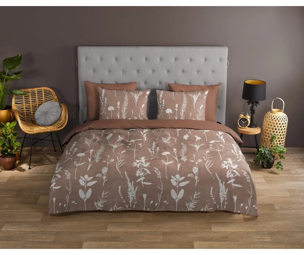 Barna egyszemélyes-hosszabbított pamut ágyneműhuzat 140x220 cm Rav – Good Morning