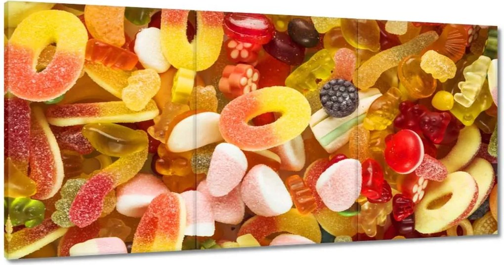 Vászonkép 60x30 Zselé színes zselé Édesség
