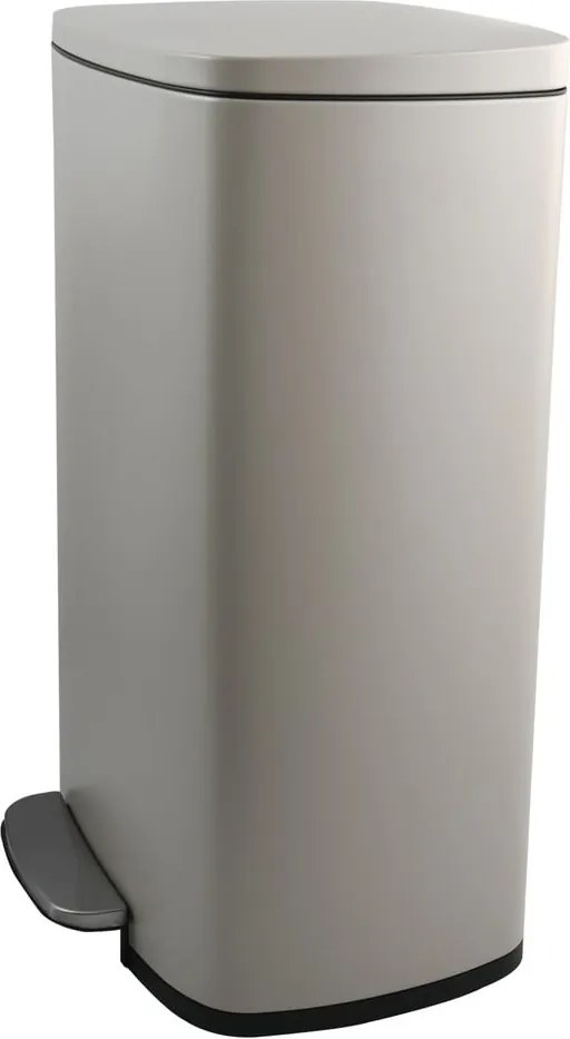 Szürkésbarna acél pedálos szemetes 50 l Akira – Spirella