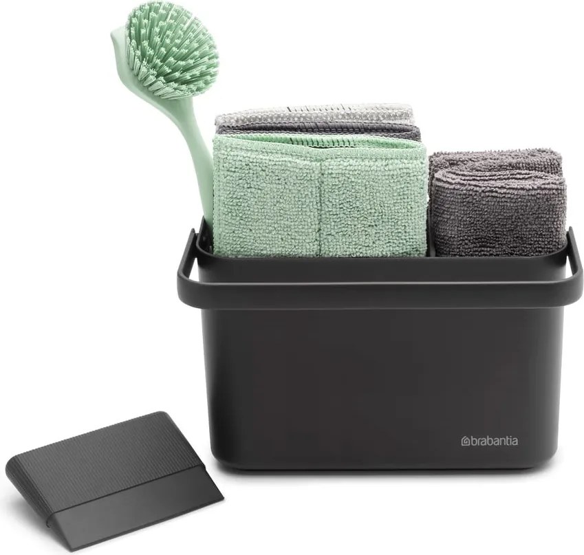 Sötétszürke újrahasznosított műanyag mosogató szett SinkSide – Brabantia