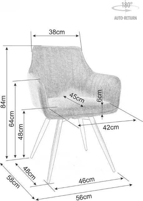 Szürke étkezőszék BALLO BREGO