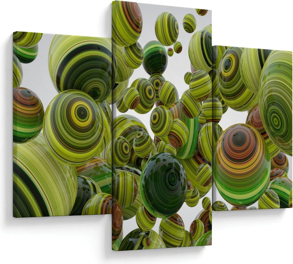 Csíkos gömbök képe (90x60 cm)