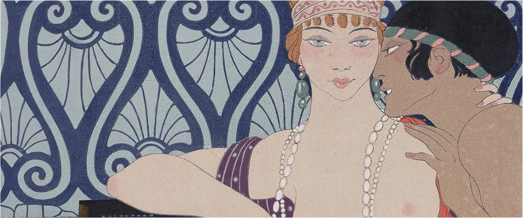 Divatos 3D Fali Tapéta Művészi Pár 250x104 Ragasztóval