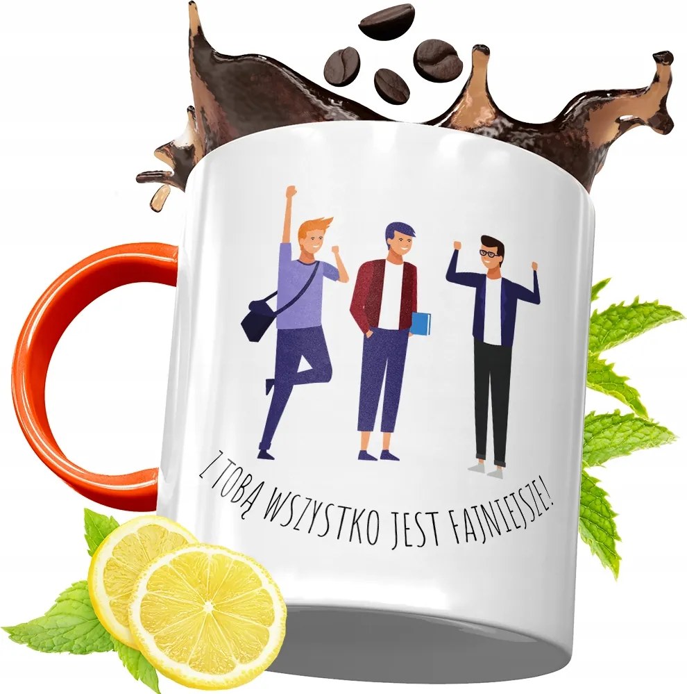 Narancssárga Bögre Barátnő Barátnőjének, fényképes nyomattal