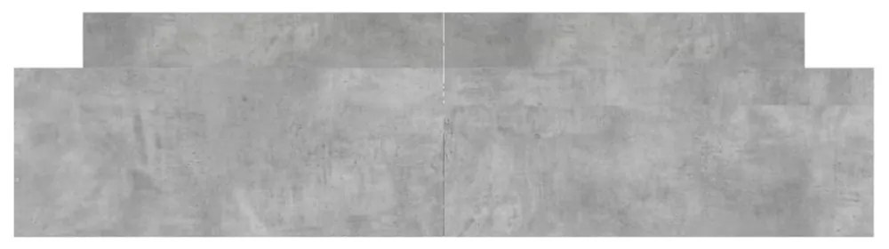 betonszürke ágykeret fej- és lábtámlával 200 x 200 cm