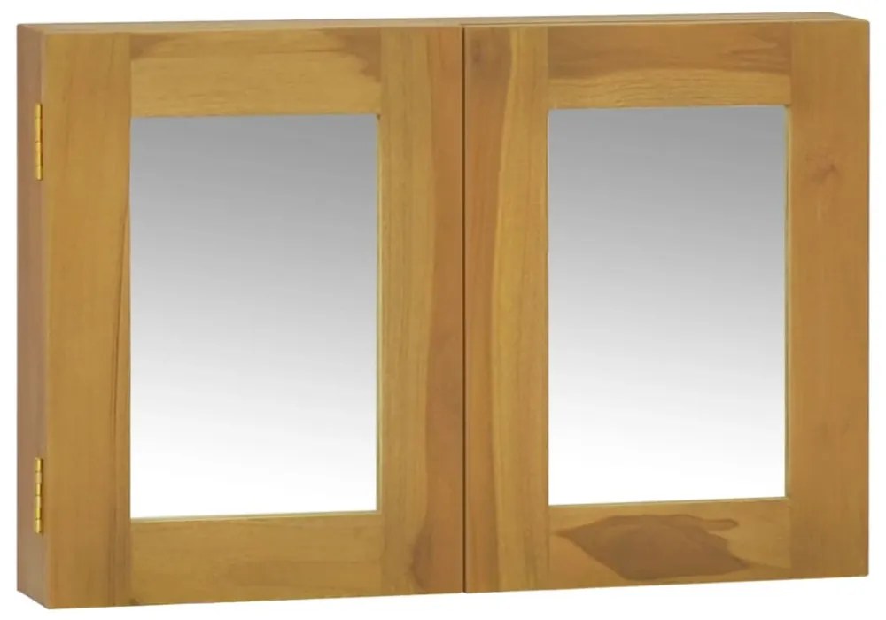 tömör tíkfa tükrös szekrény 60 x 10 x 40 cm