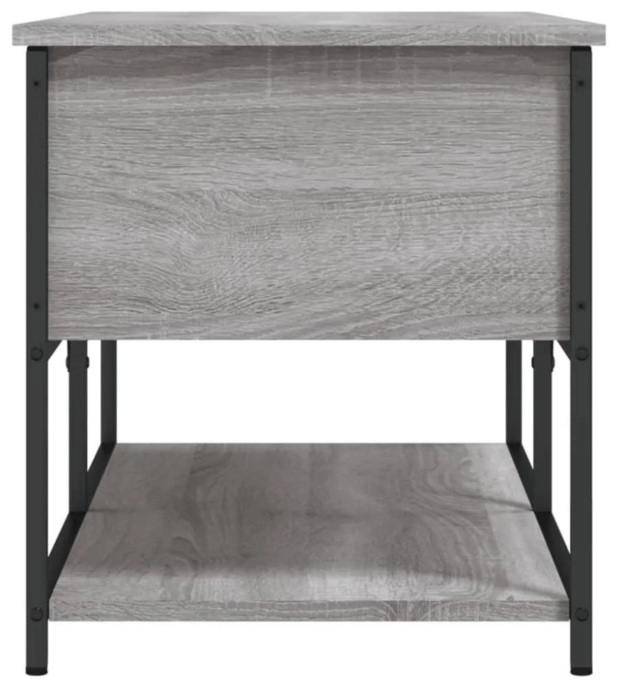 szürke sonoma színű szerelt fa tárolópad 100 x 42,5 x 47 cm