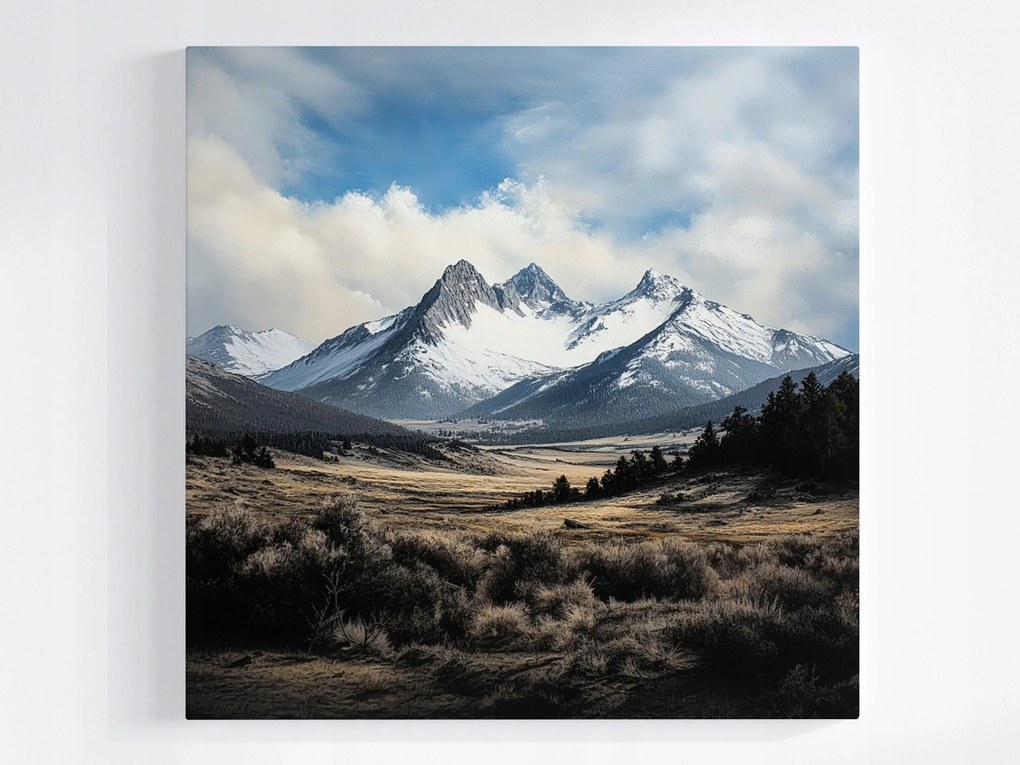 Vászonkép Canvas Tájkép Hegyek Csúcsok Hó Természet 80x80