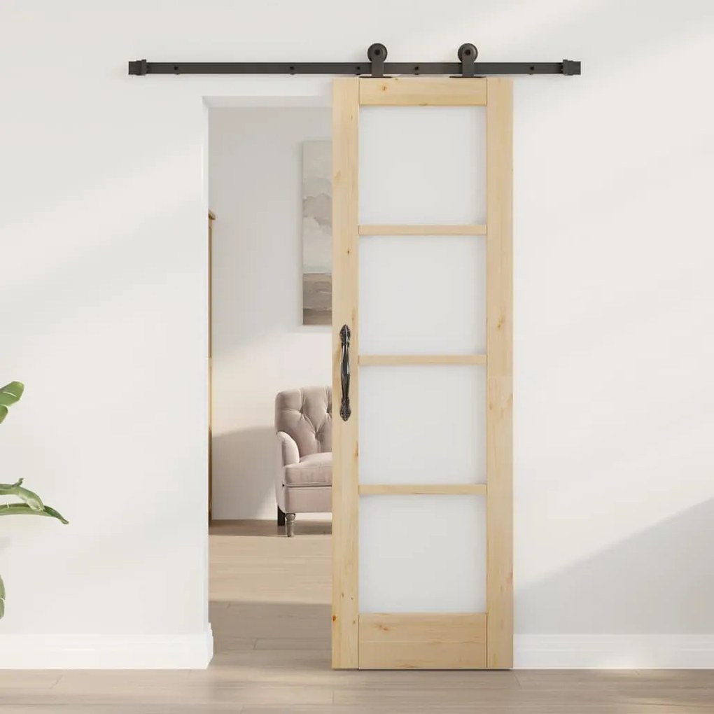 Csúszó Ajtó ORKDAL Barna 61 x 198.5 cm Fa és fém