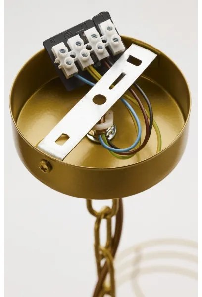 Jupiter 2098 - Láncos csillár ARTHUR 6xE27/15W/230V fehér/arany/márvány dekor