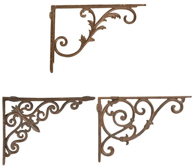 Klasszikus stílusú öntöttvas polctartó konzol, B