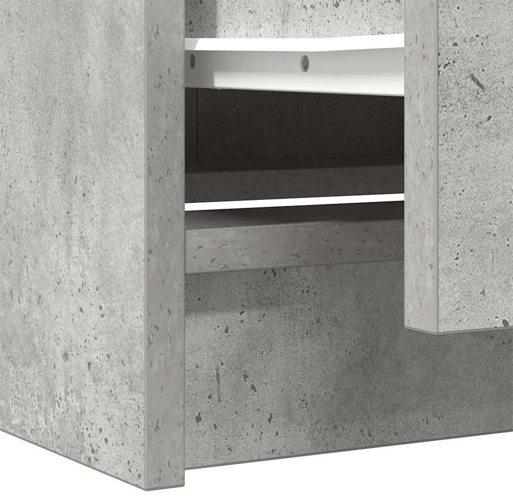betonszürke szerelt fa TV-szekrény 40x35x54 cm
