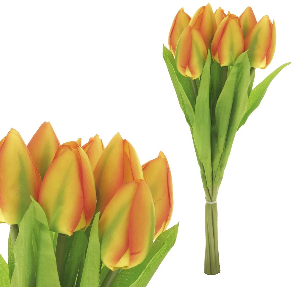 Tulipán 7 művirág, sárga, 15 x 15 x 35 cm