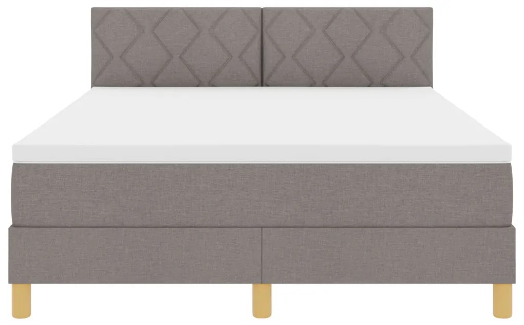 Box Spring Ágy Matraccal Topszínű 140x200 cm Szövet