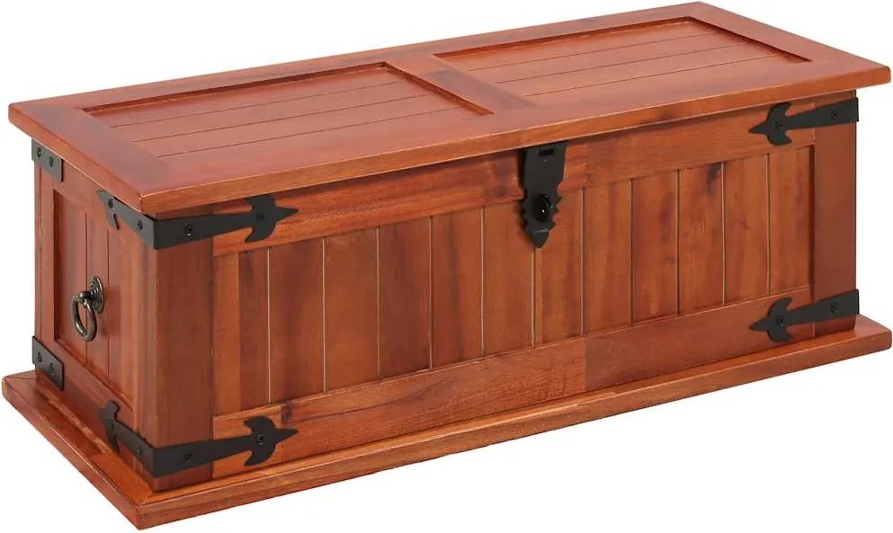 vidaXL tömör akácfa tárolóláda 60 x 25 x 22 cm