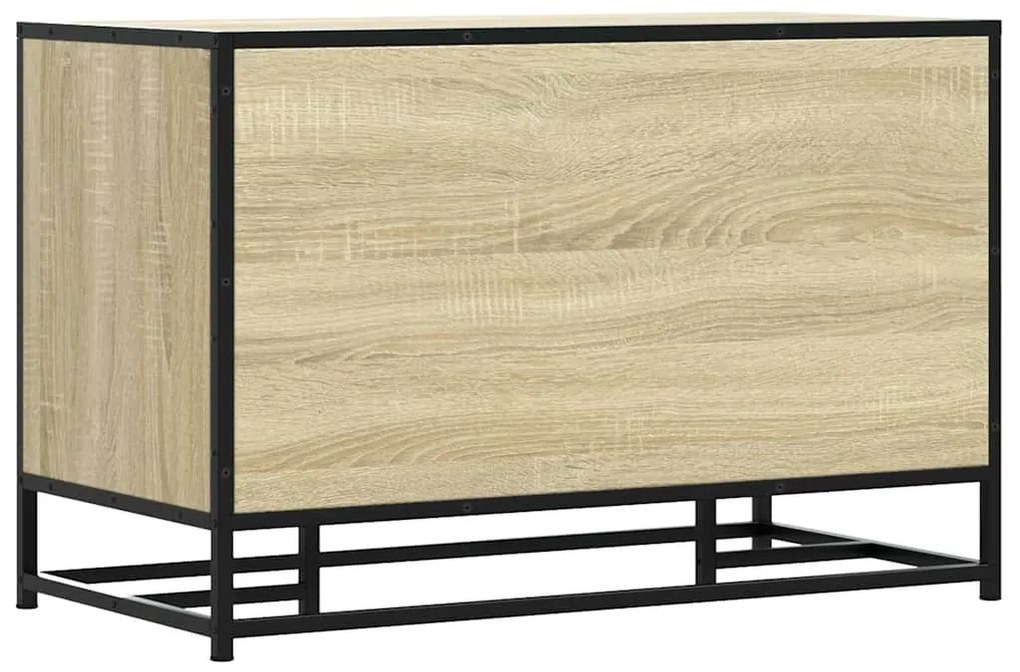 cipőpad Sonoma tölgy 80x40x53,5 cm Gépelt fa és fém