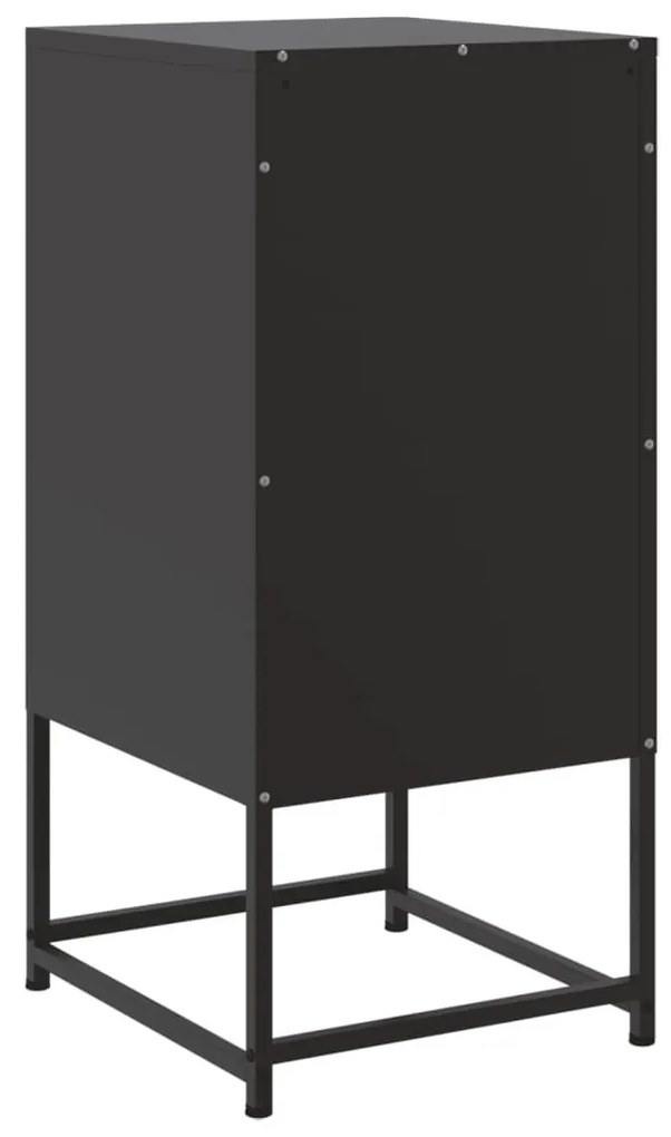 2 db fekete acél éjjeliszekrény 36 x 39 x 78 cm
