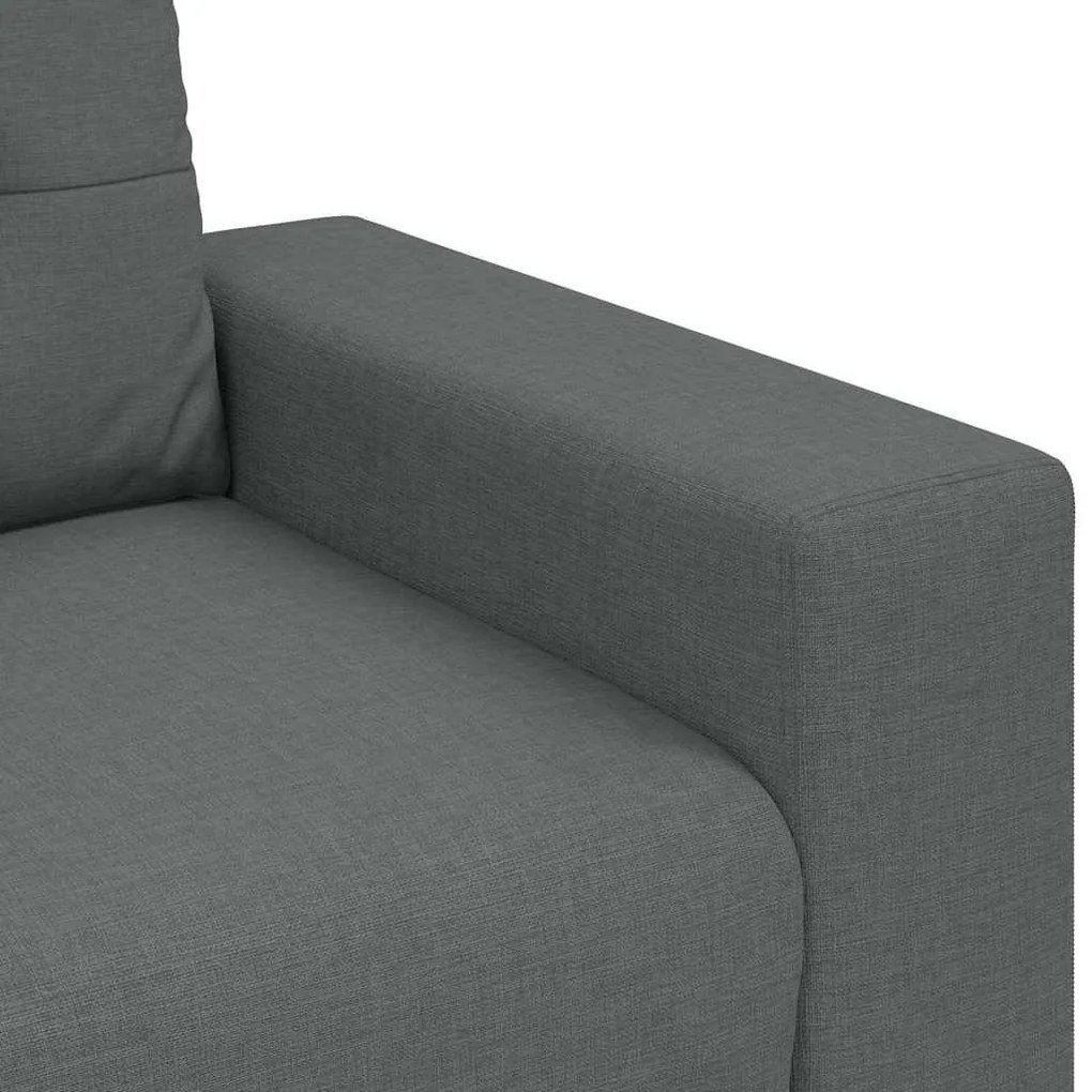 sötétszürke szövet loveseat kanapé 140 cm