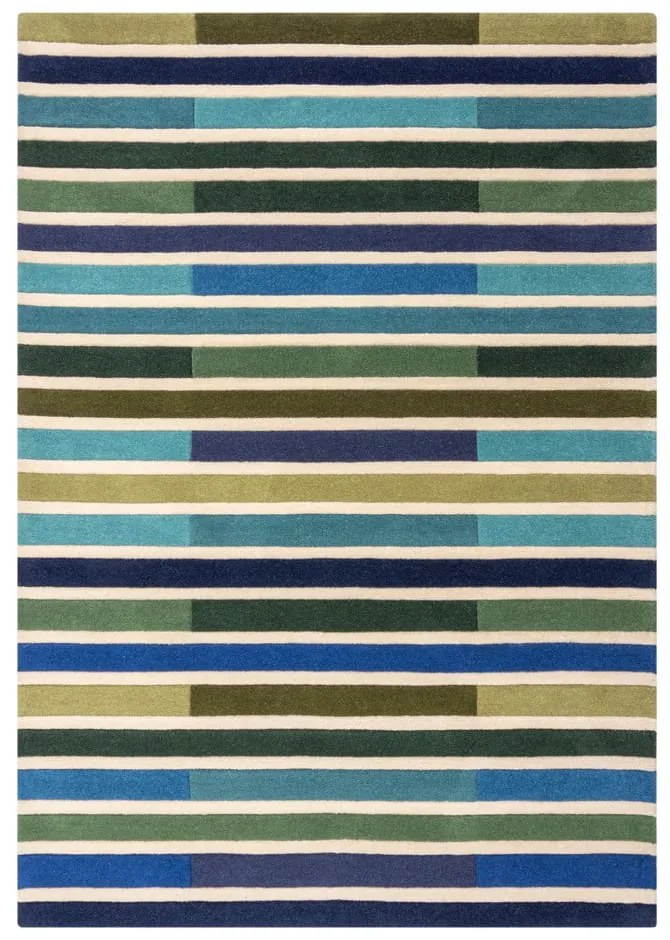 Zöld gyapjú szőnyeg 170x120 cm Piano - Flair Rugs