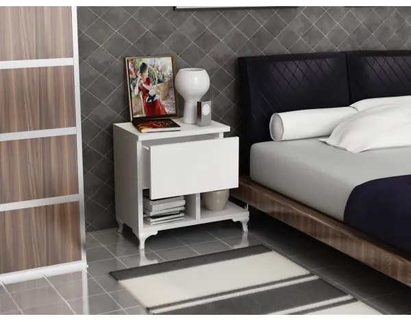 Éjjeli szekrény CAST 46,8x46,8 cm fehér