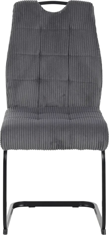 Étkezőszék, szürke/fekete, KELMA