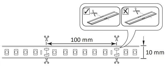 LED RGBW állítható kültéri szalag 5m LED/24W/12V IP65