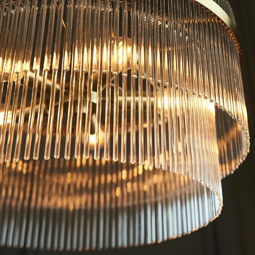 Endon glamour modern függeszték marietta antik sárgaréz átlátszó end99166