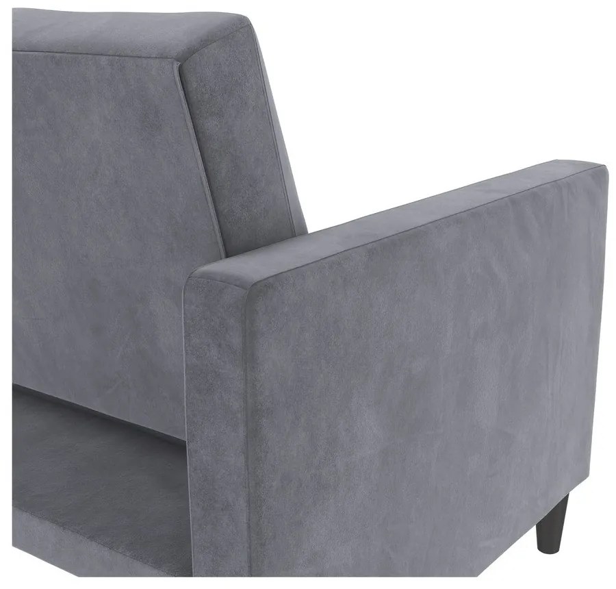 Szürke bársony kanapé 207 cm Celine – Støraa