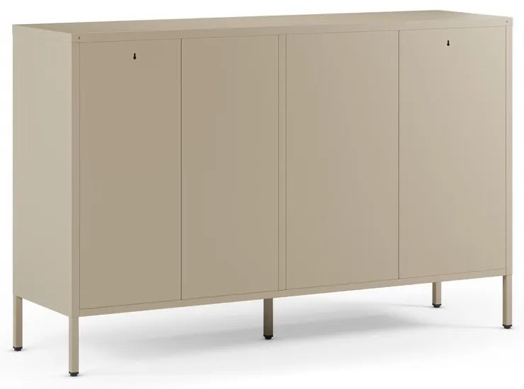 Krémszínű fém komód 140x90x40 cm Fayna – Marckeric