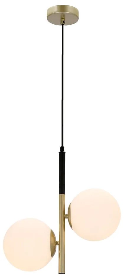 Aranyszínű függőlámpa üveg búrával 32.5x15 cm Duo – Candellux Lighting