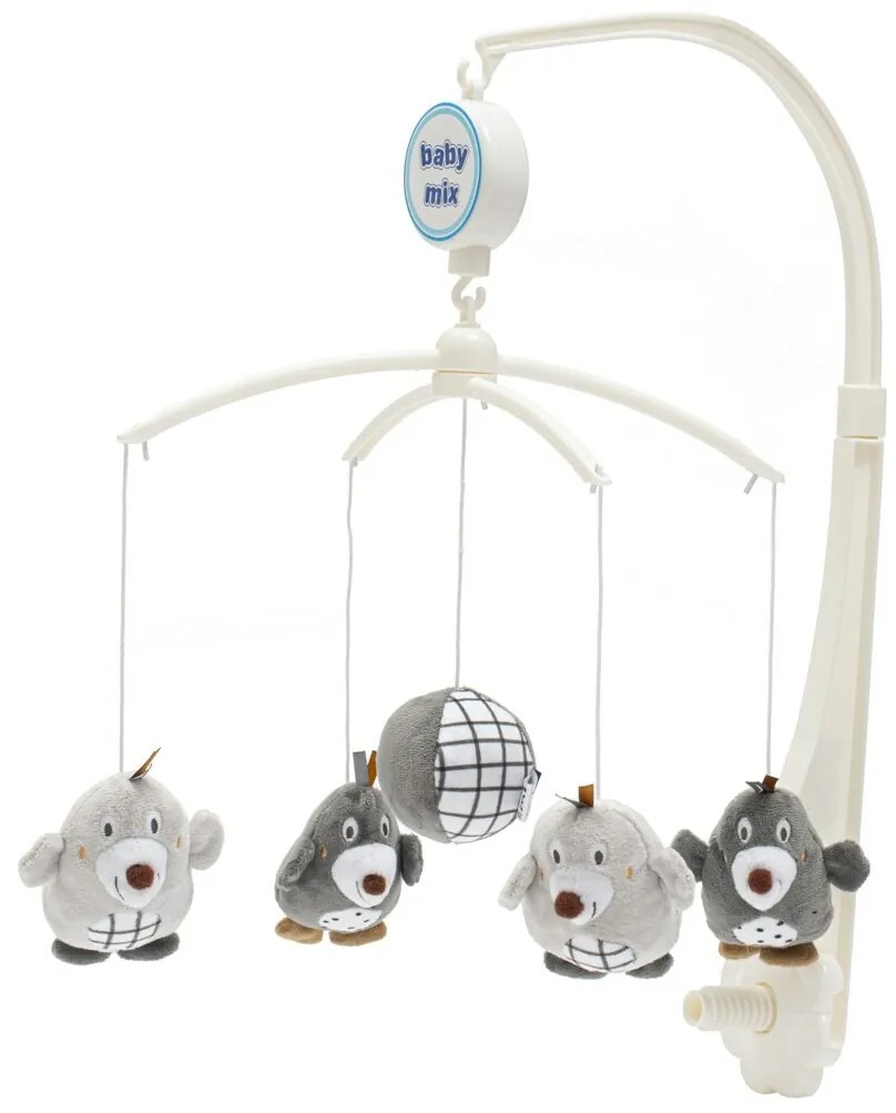Baby Mix Vakondok körhinta kiságy fölé, szürke