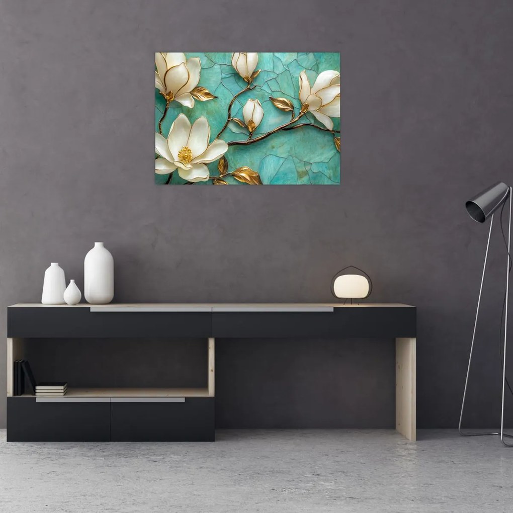 Kép - 3D magnóliák (70x50 cm)