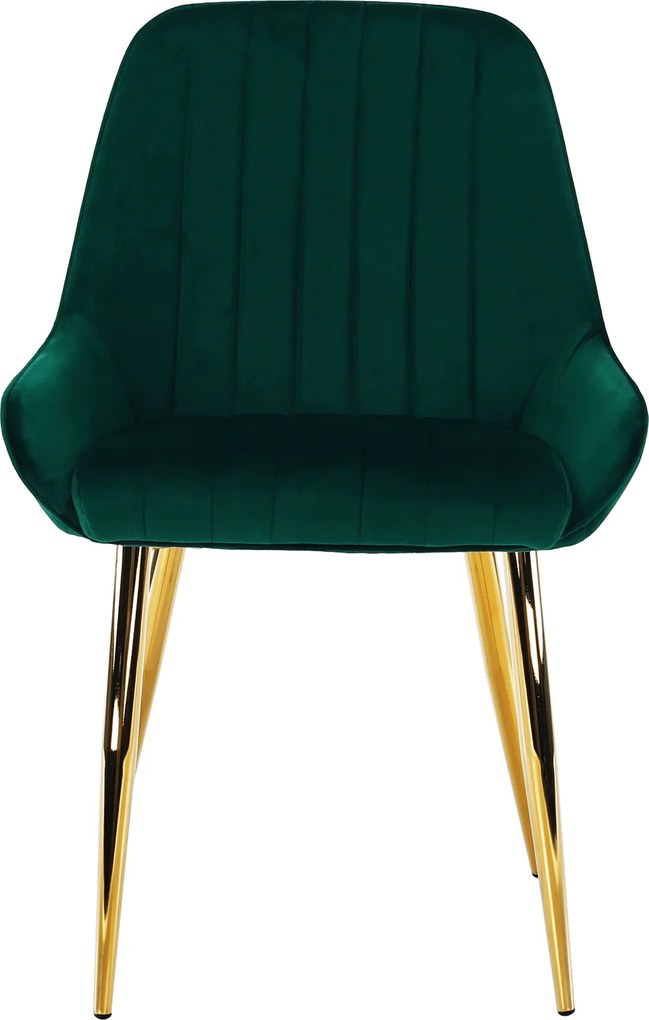 Étkezőszék, smaragd/gold króm-arany, PERLIA